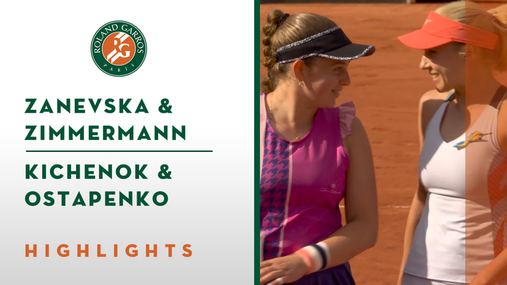 Highlights - Roland Garros TK Đôi Nữ - Zanevska & Zimmermann - Kichenok & Ostapenko